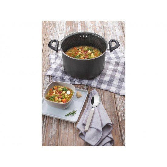 CALDEIRAO 22CM 6 0L PARIS GRAFITE ALUMINIO COM REVESTIMENTO ANTIADERENTE TRAMONTINA