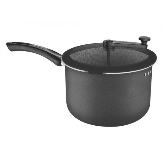 PIPOQUEIRA 22CM 6 0L PARIS GRAFITE ALUMINIO COM REVESTIMENTO ANTIADERENTE TRAMONTINA