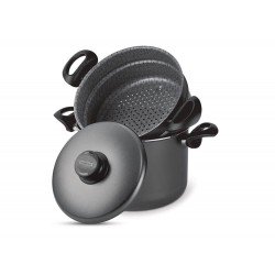 COZI-VAPORE 22CM 6 0L PARIS GRAFITE ALUMINIO COM REVESTIMENTO ANTIADERENTE TRAMONTINA