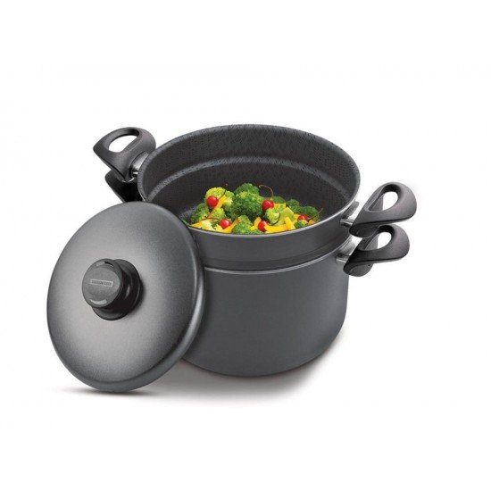 COZI-VAPORE 22CM 6 0L PARIS GRAFITE ALUMINIO COM REVESTIMENTO ANTIADERENTE TRAMONTINA