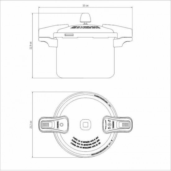 PANELA DE PRESSÃO TRAMONTINA TORINO EM ALUMÍNIO COM REVESTIMENTO INTERNO E EXTERNO CERÂMICO VERMELHO FRAMBOESA 20 CM 4,5 L