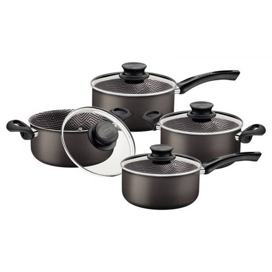 DISPLAY 12 PEÇAS PANELA PARIS ALUMÍNIO REVESTIMENTO INTERNO E EXTERNO ANTIADERENTE STARFLON MAX CHUMBO TRAMONTINA