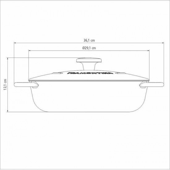 FRITADEIRA TRAMONTINA TRENTO EM FERRO ESMALTADO COM REVESTIMENTO INTERNO EM ANTIADERENTE STARFLON EXCELENT 28 CM 4,1 L