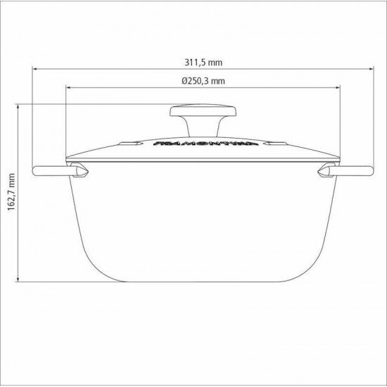 CAÇAROLA TRAMONTINA TRENTO EM FERRO ESMALTADO COM REVESTIMENTO INTERNO EM ANTIADERENTE STARFLON EXCELLENT 24 CM 4 L