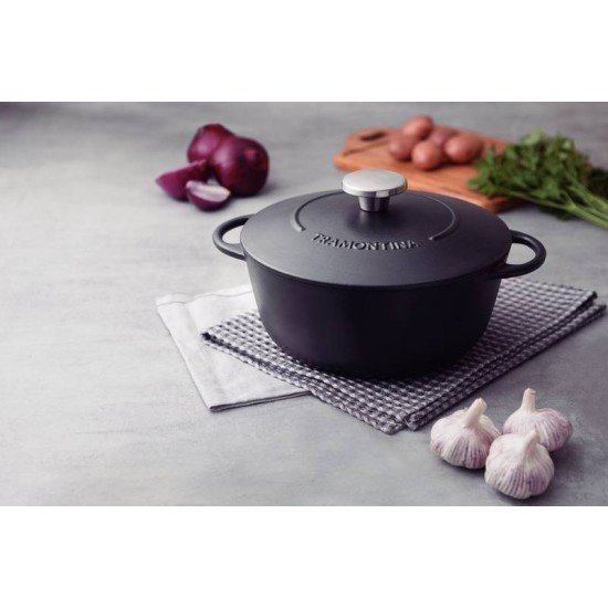 CAÇAROLA TRAMONTINA TRENTO EM FERRO ESMALTADO COM REVESTIMENTO INTERNO EM ANTIADERENTE STARFLON EXCELLENT 24 CM 4 L