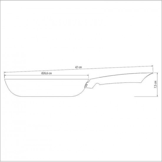 FRIGIDEIRA TRAMONTINA TRENTO EM FERRO ESMALTADO COM REVESTIMENTO INTERNO EM ANTIADERENTE STARFLON EXCELLENT 26 CM 2,1 L