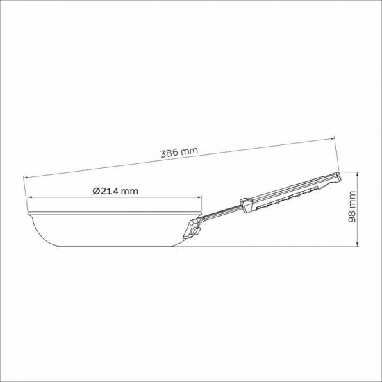 FRIGIDEIRA TRAMONTINA PROFISSIONAL EM ALUMÍNIO COM REVESTIMENTO INTERNO EM ANTIADERENTE STARFLON PREMIUM E EXTERNO LIXADO 20 CM 1 L
