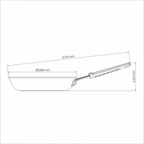 FRIGIDEIRA TRAMONTINA PROFISSIONAL EM ALUMÍNIO COM REVESTIMENTO INTERNO EM ANTIADERENTE STARFLON PREMIUM E EXTERNO LIXADO 25 CM 2 L