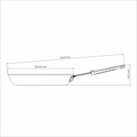 FRIGIDEIRA TRAMONTINA PROFISSIONAL EM ALUMÍNIO COM REVESTIMENTO INTERNO EM ANTIADERENTE STARFLON PREMIUM E EXTERNO LIXADO 30 CM 3,1 L