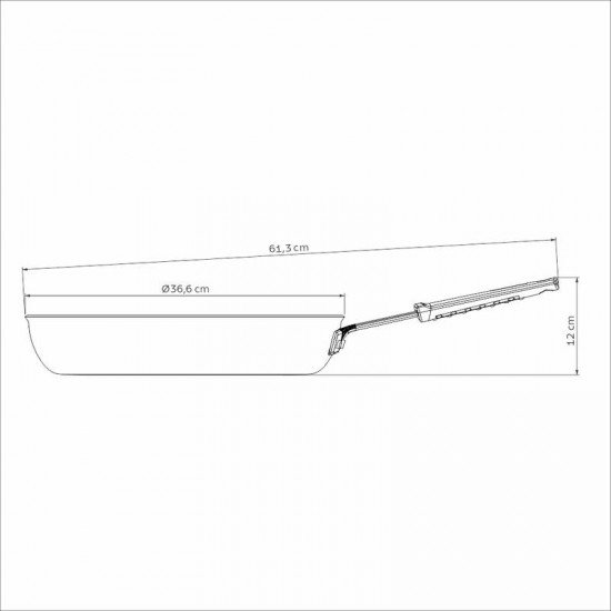 FRIGIDEIRA TRAMONTINA PROFISSIONAL EM ALUMÍNIO COM REVESTIMENTO INTERNO EM ANTIADERENTE STARFLON PREMIUM E EXTERNO LIXADO 35 CM 5,6 L