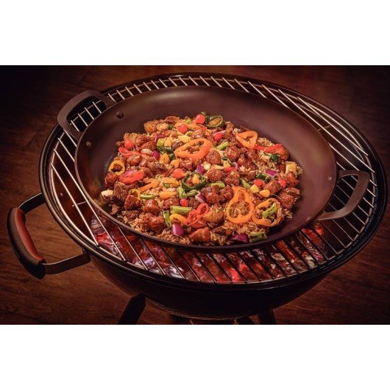 DISCO TRAMONTINA CHURRASCO BLACK EM AÇO CARBONO NITROCARBONETADO 40 CM