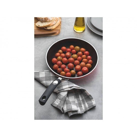 FRIGIDEIRA 20CM MONACO VERMELHO ALU COM REVESTIMENTO ESTIMENTO ANTIADERENTE E SILICONE TRAMONTINA