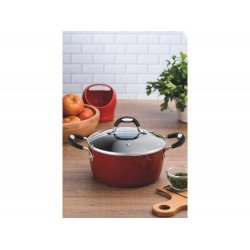 CACAROLA 24CM 4 7L MONACO VERMELHO ALUMINIO COM REVESTIMENTO ANTIADERENTE E SILICONE TRAMONTINA