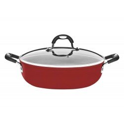 ARROZEIRA 28CM 4 5L MONACO VERMELHO ALUMINIO COM REVESTIMENTO ANTIADERENTE E SILICONE TRAMONTINA