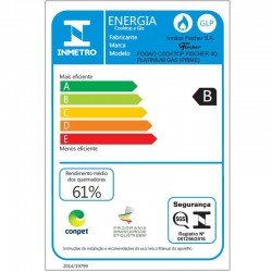 FOGAO COOKTOP FISCHER 4Q PLATINIUM PRIME ESCOVADO
