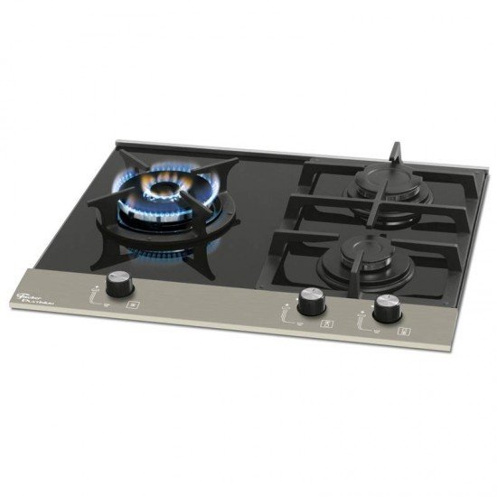 FOGAO COOKTOP FISCHER 3 BOCAS PLATINIUM