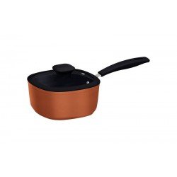 PANELA TRAMONTINA REFINATTA EM ALUMÍNIO COM REVESTIMENTO INTERNO E EXTERNO EM ANTIADERENTE STARFLON PREMIUM DOURADO COM TAMPA 18 CM 2,2 L