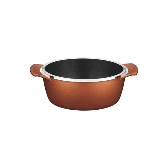 CACAROLA COCOTTE SEM TAMPA 10CM 0 29L LYON DOURADO ALUMINIO REVESTIMENTO ANTIADERENTE TRAMONTINA