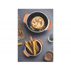 CACAROLA COCOTTE SEM TAMPA 10CM 0 29L LYON DOURADO ALUMINIO REVESTIMENTO ANTIADERENTE TRAMONTINA