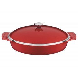 FRIGIDEIRA COMALCA 32CM LYON VERMELHO ALU COM REVES ESTIMENTO ANTIADERENTE E SILICONE TRAMONTINA