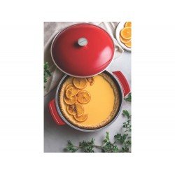 FRIGIDEIRA COMALCA 32CM LYON VERMELHO ALU COM REVES ESTIMENTO ANTIADERENTE E SILICONE TRAMONTINA