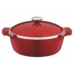 CACAROLA 30CM 7 0L LYON VERMELHO ALUMINIO COM REVESTIMENTO ANTIADERENTE E SILICONE TRAMONTINA