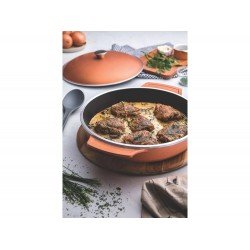 FRIGIDEIRA COM ALCA 32CM LYON DOURADO ALUMINIO COM REVESTIMENTO ESTIMENTO ANTIADERENTE TRAMONTINA