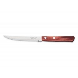 FACA PARA CHURRASCO 5 POLYWOOD VERMELHO LAMINA DE ACO INOX E CABO DE MADEIRA TRAMONTINA