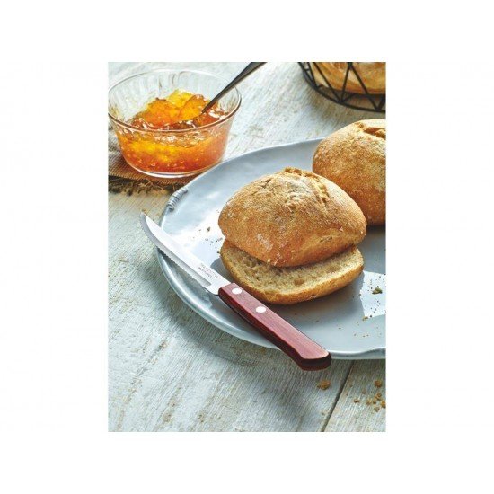 FACA PARA CHURRASCO 5 POLYWOOD VERMELHO LAMINA DE ACO INOX E CABO DE MADEIRA TRAMONTINA