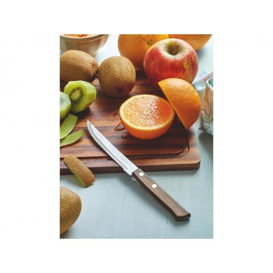 FACA PARA CHURRASCO 5 POLYWOOD CASTANHO LAMINA DE ACO INOX E CABO DE MADEIRA TRAMONTINA