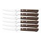 CONJUNTO FACAS P CHURRASCO 6 PCS POLYWOOD CASTANHO LAMINAS DE ACO INOX E CABOS DE MADEIRA TRAMONTINA
