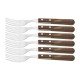 CONJUNTO GARFOS DE MESA POLYWOOD 6 PEÇAS CASTANHO LAMINAS DE ACO INOX E CABOS DE MADEIRA TRAMONTINA