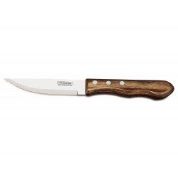 FACA PARA CHURRASCO JUMBO 5 POLYWOOD CASTANHO LAMINA DE ACO INOX E CABO DE MADEIRA TRAMONTINA