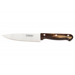 FACA CHEF 6 POLYWOOD CASTANHO LAMINA DE ACO INOX E CABO DE MADEIRA TRAMONTINA
