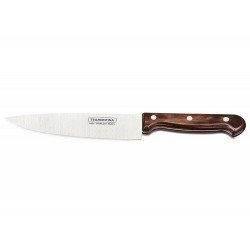 FACA CHEF 7 POLYWOOD CASTANHO LAMINA DE ACO INOX E CABO DE MADEIRA TRAMONTINA