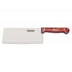 CUTELO ORIENTAL 7 POLYWOOD VERMELHO LAMINA DE ACO INOX E CABO DE MADEIRA TRAMONTINA