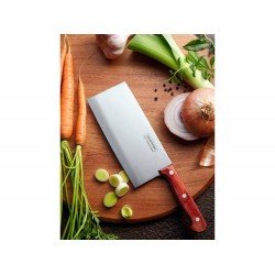 CUTELO ORIENTAL 7 POLYWOOD VERMELHO LAMINA DE ACO INOX E CABO DE MADEIRA TRAMONTINA