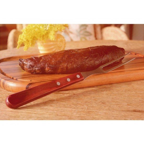GARFO TRINCHANTE POLYWOOD VERMELHO LAMINA DE ACO INOX E CABO DE MADEIRA TRAMONTINA