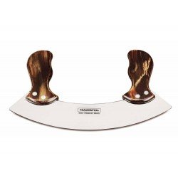 CORTADOR EM ARCO MEZZALUNA POLYWOOD CASTANHO LAMINA DE ACO INOX E CABO DE MADEIRA TRAMONTINA