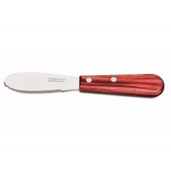 ESPATULA PARA MANTEIGA 3 POLYWOOD VERMELHOLAMINA DE ACO INOX E CABO DE MADEIRA TRAMONTINA