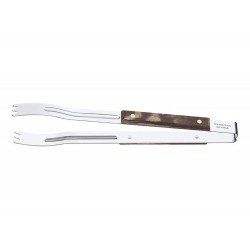 PEGADOR PARA CARNE POLYWOOD CASTANHO LAMINA DE ACO INOX E CABO DE MADEIRA TRAMONTINA