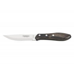 FACA PARA CHURRASCO JUMBO 5 POLYWOOD CASTANHO LAMINA DE ACO INOX E CABO DE MADEIRA TRAMONTINA