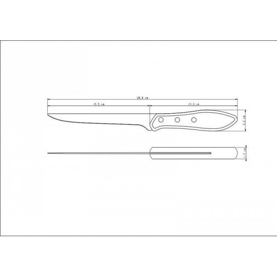 FACA TRAMONTINA PARA DESOSSAR 6 EM AÇO INOX E CABO NATURAL POLYWOOD