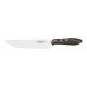 FACA PARA CARNE 8 POLYWOOD CASTANHO LAMINA DE ACO INOX CABO DE MADEIRA E BAINHA DE COURO TRAMONTINA