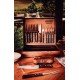 KIT CHURRASCO 15 PEÇAS POLYWOOD LAMINAS EM AÇO INOX CABO DE MANDEIRA VERMELHA TRAMONTINA