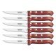 CONJUNTO FACAS CHUR JUMBO 6 PCS POLYWOOD VERMELHO LAMINAS DE ACO INOX E CABOS DE MADEIRA TRAMONTINA