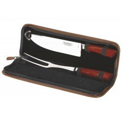 JOGO TRINCHANTE 3 PEÇAS POLYWOOD VERMELHO SORTIDOS LAMINAS DE ACO INOX E CABOS DE MADEIRA TRAMONTINA