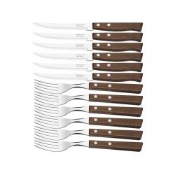 JOGO P CHURRASCO 12 PEÇAS TRADICIONAL SORTIDOS COM LAMINAS DE ACO INOX E CABOS DE MADEIRA TRAMONTINA