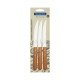 CONJUNTO DE FACAS PARA CHURRASCO E FRUTAS TRAMONTINA DYNAMIC COM LÂMINAS EM AÇO INOX E CABOS DE MADEIRA NATURAL 03 PEÇAS