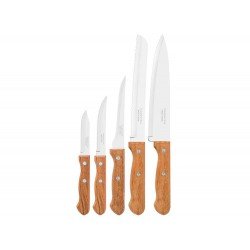 JOGO DE FACAS 5 PEÇAS DYNAMIC SORTIDOS COM LAMINAS DE ACO INOX E CABOS DE POLIPROPILENO TRAMONTINA